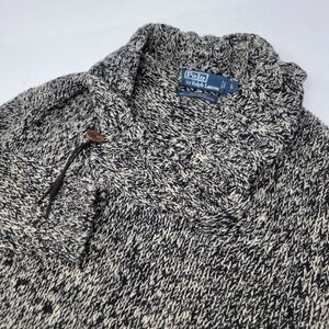 Vintage Polo Ralph Lauren Sweater‎ Shawl Neck Thick Chunky Knit Men's Large L